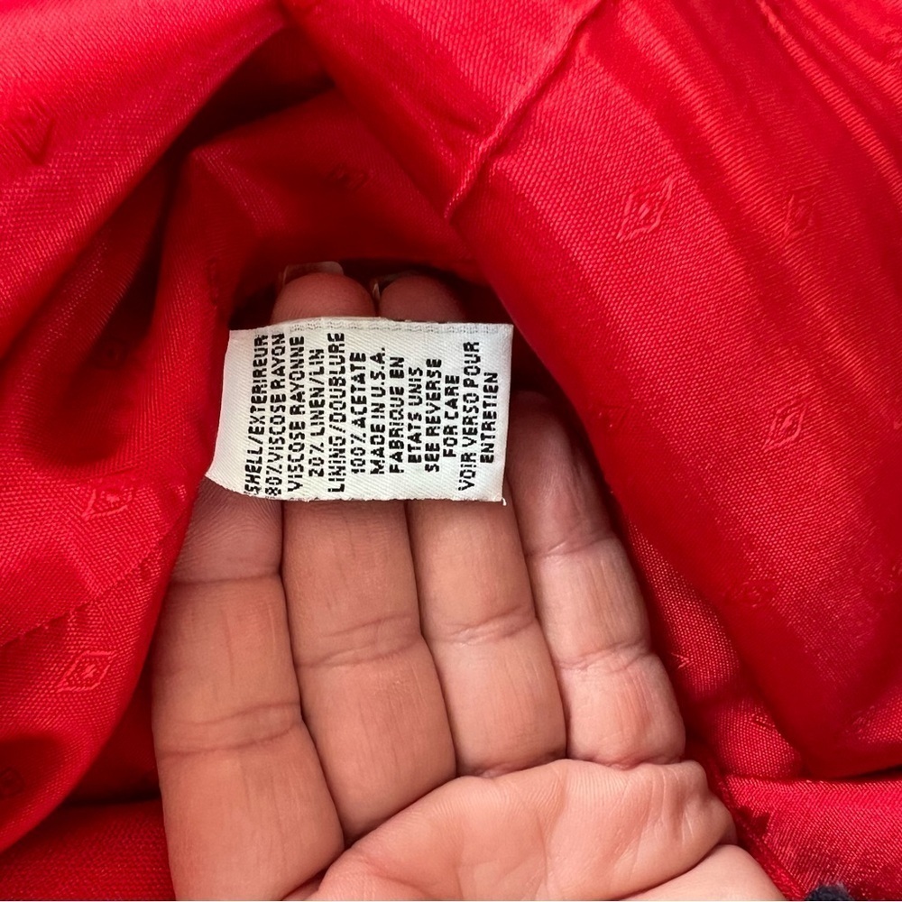 Talbots Red Blazer Single Gold Button Nautical Bu… - image 4